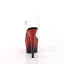 Pleaser ADORE-708SS Clear/Black-Dusty Blush Multi Glitter Size 5