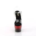 Pleaser ADORE-708SS Clear/Black-Dusty Blush Multi Glitter Size 5