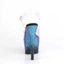 Pleaser ADORE-708SS Clear/Black-Dusty Blush Multi Glitter Size 5
