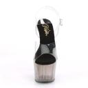 Pleaser ADORE-708T Clear/Red Frosted Platform Sandal Size 10