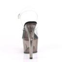 Pleaser ADORE-708T Clear/Red Frosted Platform Sandal Size 7