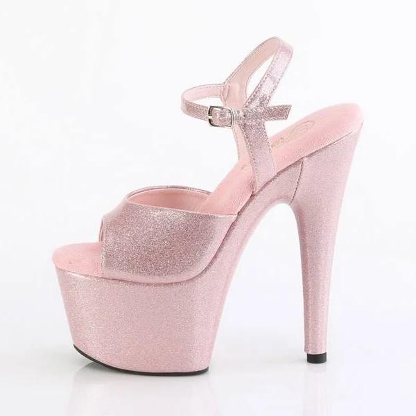 Pleaser ADORE-709GP Baby Pink Glitter Pat/M Size