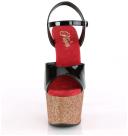 Pleaser ADORE-709OMBRE Black/Rose Gold-Red Ombre Platform Sandal Size 12