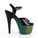 Pleaser ADORE-709OMBRE Black/Rose Gold-Red Ombre Platform Sandal Size 12