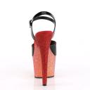 Pleaser ADORE-709OMBRE Black/Rose Gold-Red Ombre Platform Sandal Size 7