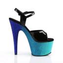 Pleaser ADORE-709OMBRE Black/Rose Gold-Red Ombre Platform Sandal Size 7