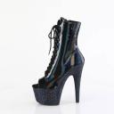 Pleaser BEJEWELED-1021-7 Blue Holo Patent/Blue AB Rhinestones Size 5