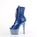 Pleaser BEJEWELED-1021-7 Red Holo Patent/Red Rhinestones Size 8