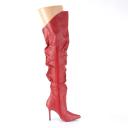 Pleaser CLASSIQUE-3011 Black Faux Leather Thigh Boot Size 10