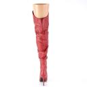 Pleaser CLASSIQUE-3011 Black Faux Leather Thigh Boot Size 12