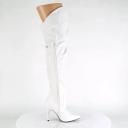 Pleaser CLASSIQUE-3011 Black Faux Leather Thigh Boot Size 6
