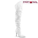 Pleaser CLASSIQUE-3011 Red Faux Leather Thigh Boot Size 14