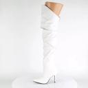 Pleaser CLASSIQUE-3011 Red Faux Leather Thigh Boot Size 16