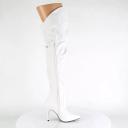 Pleaser CLASSIQUE-3011 Red Faux Leather Thigh Boot Size 16