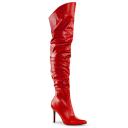 Pleaser CLASSIQUE-3011 Red Faux Leather Thigh Boot Size 7