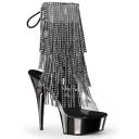 Pleaser DELIGHT-1017RSF Clr-Blk/Dark Pewter Chrome UK 5