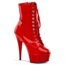 Pleaser DELIGHT-1020 Red Patent Ankle Boot Size 8