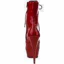Pleaser DELIGHT-1020 Red Patent Ankle Boot Size 8
