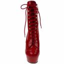 Pleaser DELIGHT-1020 Red Patent Ankle Boot Size 8