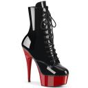 Pleaser DELIGHT-1020 Red Patent Ankle Boot Size 8