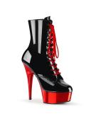 Pleaser DELIGHT-1020 Red Patent Ankle Boot Size 8