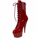 Pleaser DELIGHT-1020 Red Patent Ankle Boot Size 8
