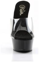 Pleaser DELIGHT-601 Clear/Black Slide Size 12