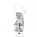 Pleaser - Delight-608 14 / Clear/Silver Chrome