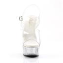 Pleaser - Delight-608 14 / Clear/Silver Chrome