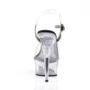 Pleaser - Delight-608 14 / Clear/Silver Chrome