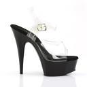 Pleaser - Delight-608 14 / Clear/Silver Chrome