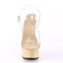 Pleaser - Delight-608 14 / Clear/Silver Chrome