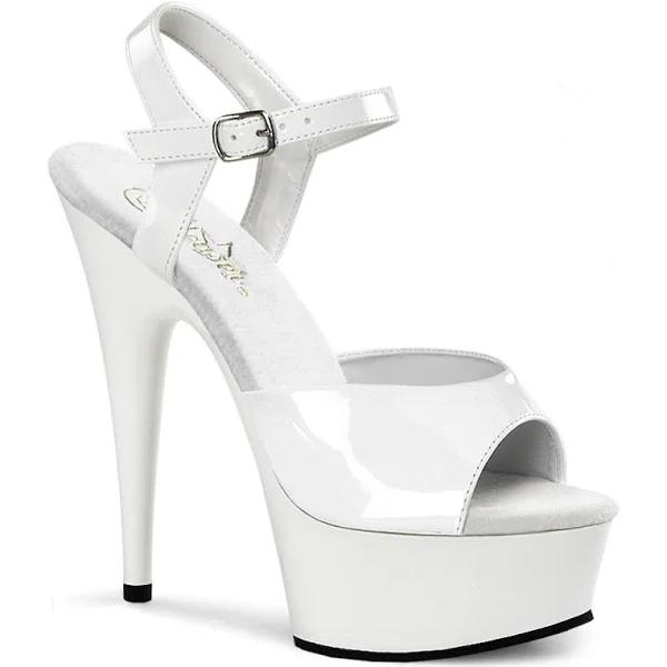 Pleaser - DELIGHT-609 13 / White Patent/White