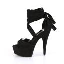 Pleaser - DELIGHT-679 Red Faux Suede/Red Faux Suede - US 14 [WOMENS]