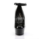 Pleaser DELIGHT-686 Black Patent Pump Size 11