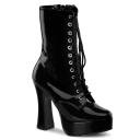 Pleaser ELECTRA-1020 Black Patent Ankle Boot Size 12