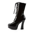 Pleaser ELECTRA-1020 Black Patent Ankle Boot Size 12