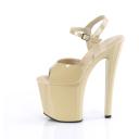 Pleaser ENCHANT-709 Rose Gold Metallic Pu/Rose Gold Chrome Size 9