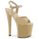 Pleaser ENCHANT-709 Rose Gold Metallic Pu/Rose Gold Chrome Size 9
