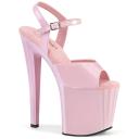 Pleaser ENCHANT-709 Rose Gold Metallic Pu/Rose Gold Chrome Size 9