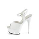Pleaser EXCITE-609 Black Patent Platform Sandal Size 5