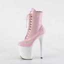 Pleaser | Flamingo-1020, 8 inch Lace Up Ankle Boots Red/Black Size : 13 - FUNkyPair.com