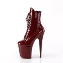 Pleaser | Flamingo-1020, 8 inch Lace Up Ankle Boots Red/Black Size : 13 - FUNkyPair.com