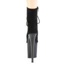 Pleaser FLAMINGO-1020FST Grey Faux Suede/Frosted Grey UK 4