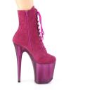 Pleaser FLAMINGO-1020FST Grey Faux Suede/Frosted Grey UK 4