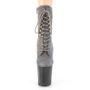 Pleaser FLAMINGO-1020FST Grey Faux Suede/Frosted Grey UK 4