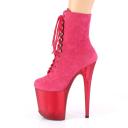 Pleaser FLAMINGO-1020FST Grey Faux Suede/Frosted Grey UK 4