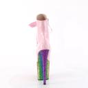 Pleaser FLAMINGO-1020HG Hot Pink Holo Patent/Rainbow Glitter Size 11