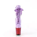 Pleaser FLAMINGO-1020HG Hot Pink Holo Patent/Rainbow Glitter Size 11
