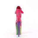 Pleaser FLAMINGO-1020HG Royal Blue Holo Patent/Rainbow Glitter Size 11